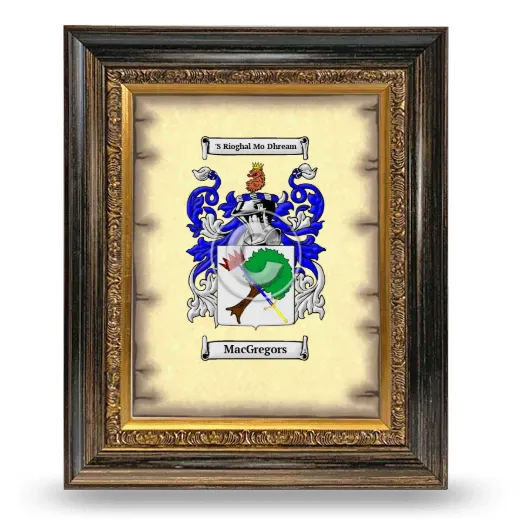 MacGregors Coat of Arms Framed - Heirloom