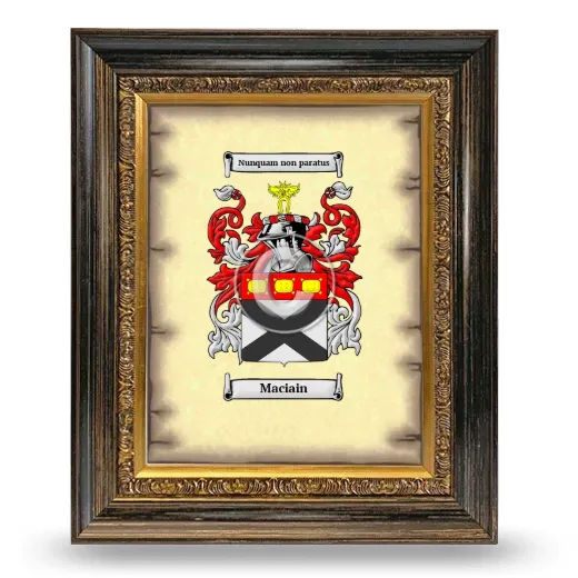 Maciain Coat of Arms Framed - Heirloom