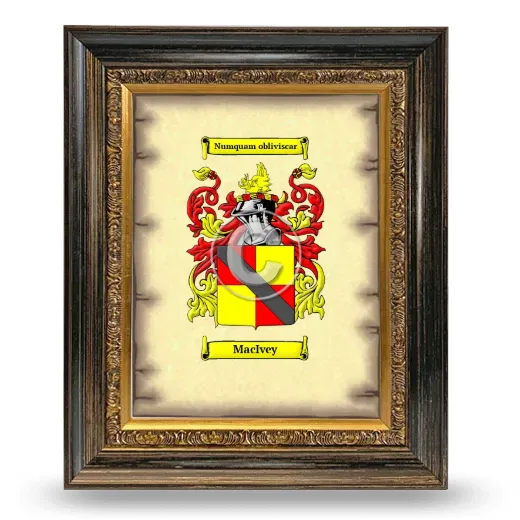 MacIvey Coat of Arms Framed - Heirloom