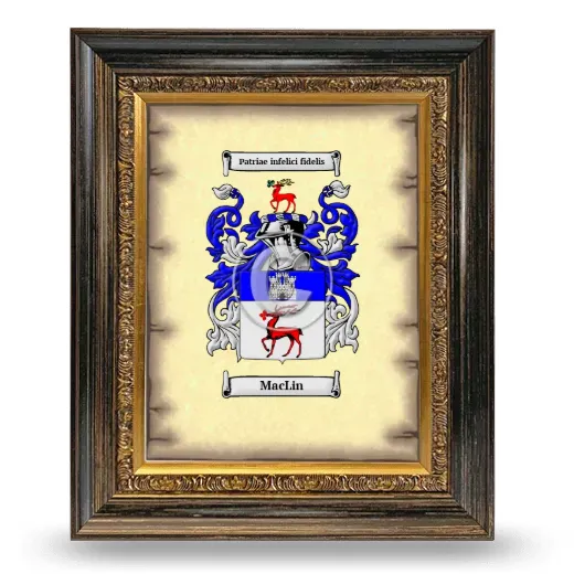 MacLin Coat of Arms Framed - Heirloom