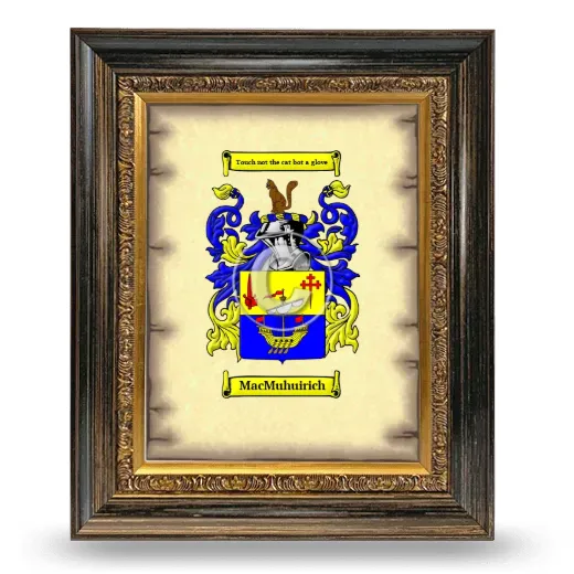 MacMuhuirich Coat of Arms Framed - Heirloom