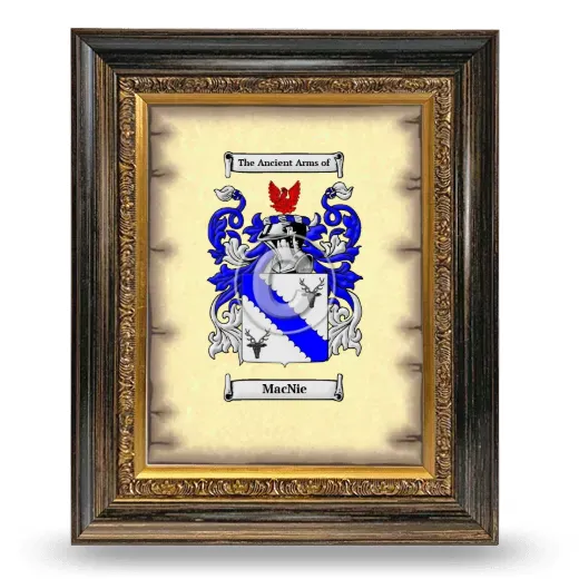 Macnie Coat of Arms Framed - Heirloom