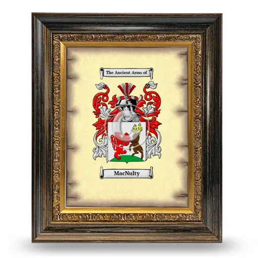 MacNulty Coat of Arms Framed - Heirloom