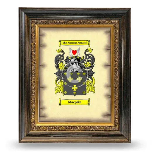 Macpike Coat of Arms Framed - Heirloom