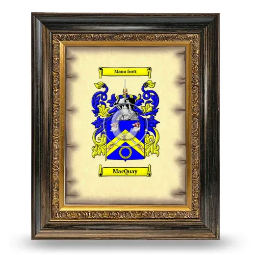 MacQuay Coat of Arms Framed - Heirloom