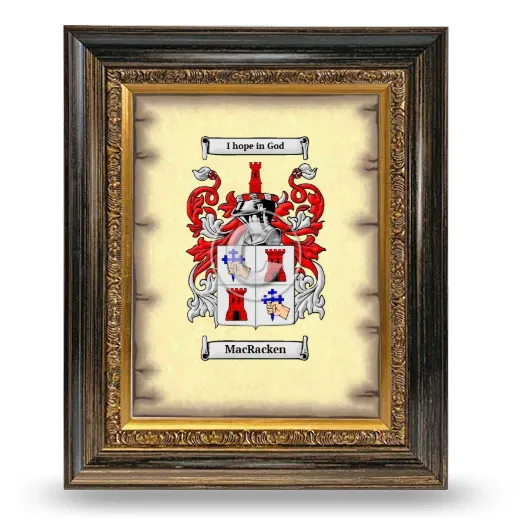 MacRacken Coat of Arms Framed - Heirloom