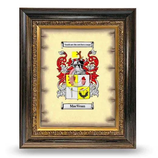 MacVean Coat of Arms Framed - Heirloom