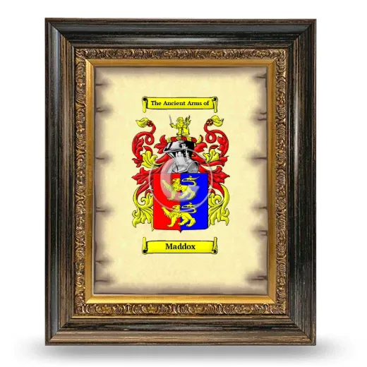 Maddox Coat of Arms Framed - Heirloom