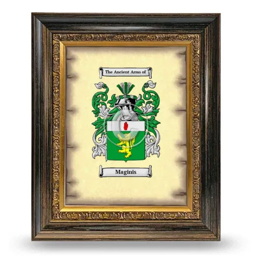 Maginis Coat of Arms Framed - Heirloom