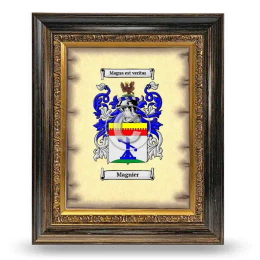 Magnier Coat of Arms Framed - Heirloom