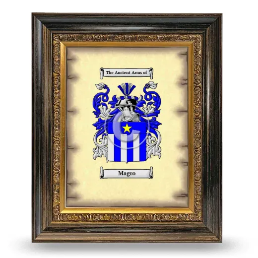Magro Coat of Arms Framed - Heirloom