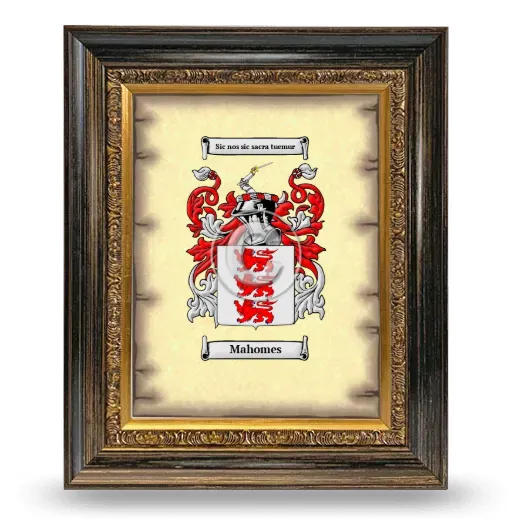 Mahomes Coat of Arms Framed - Heirloom