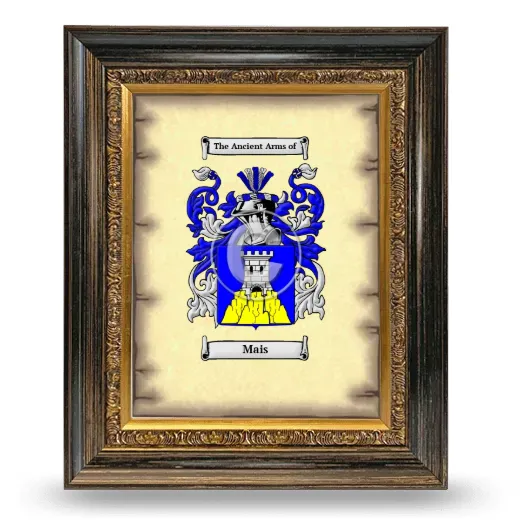 Mais Coat of Arms Framed - Heirloom
