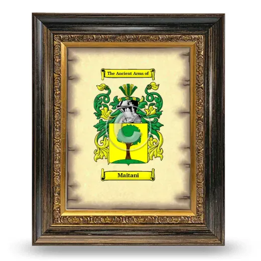 Maitani Coat of Arms Framed - Heirloom