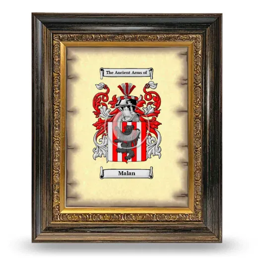 Malan Coat of Arms Framed - Heirloom