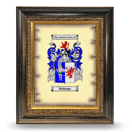 Malanga Coat of Arms Framed - Heirloom