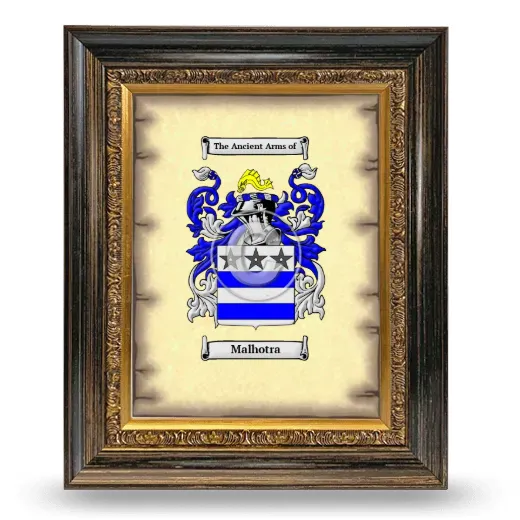Malhotra Coat of Arms Framed - Heirloom