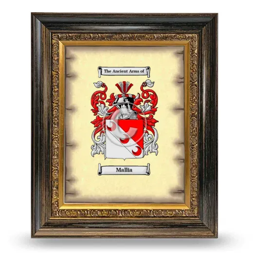 Mallia Coat of Arms Framed - Heirloom