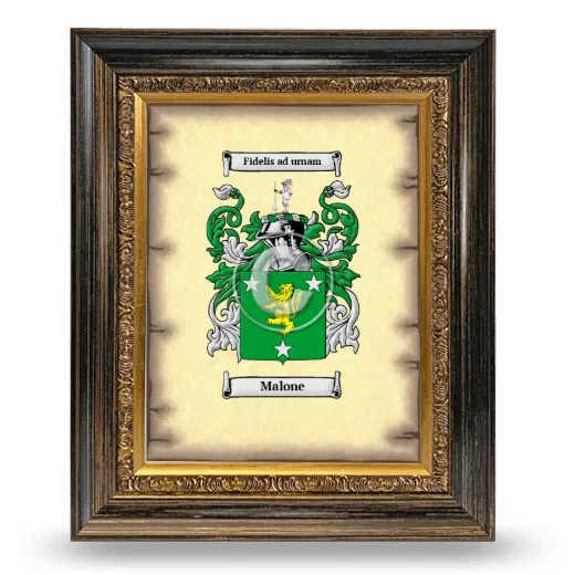 Malone Coat of Arms Framed - Heirloom