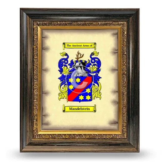 Mandelstein Coat of Arms Framed - Heirloom