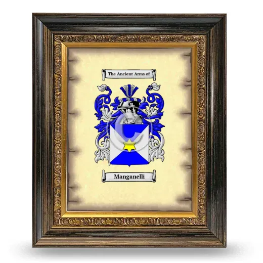 Manganelli Coat of Arms Framed - Heirloom