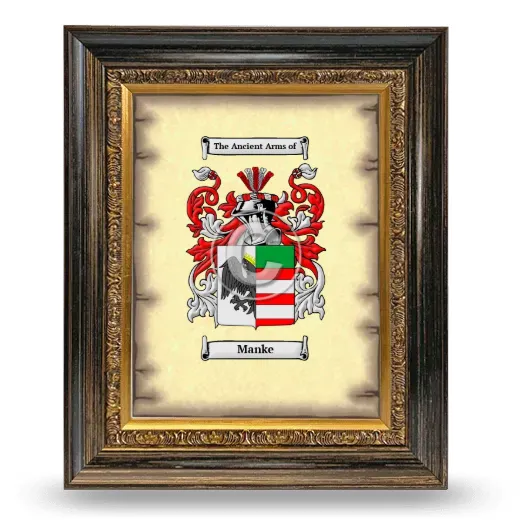 Manke Coat of Arms Framed - Heirloom