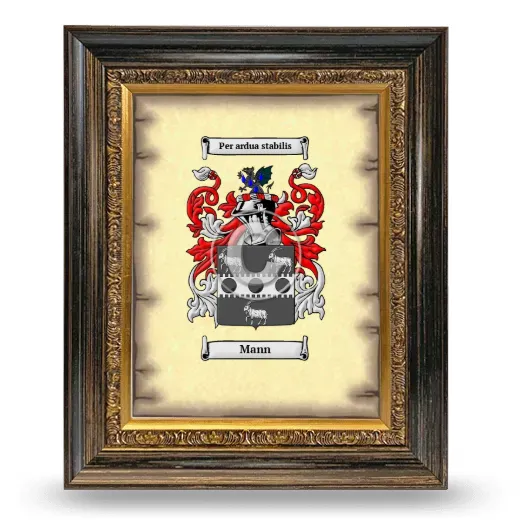 Mann Coat of Arms Framed - Heirloom