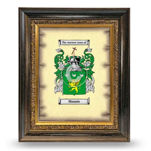 Mannis Coat of Arms Framed - Heirloom