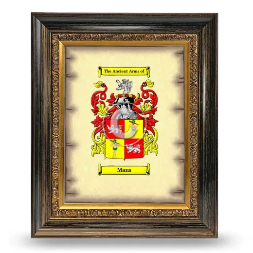 Mans Coat of Arms Framed - Heirloom