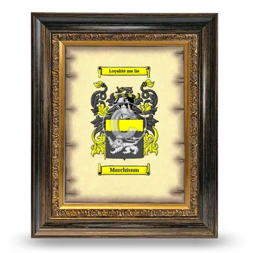 Marchisum Coat of Arms Framed - Heirloom