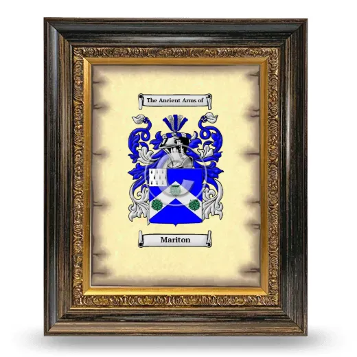 Mariton Coat of Arms Framed - Heirloom