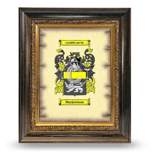 Marjerrison Coat of Arms Framed - Heirloom