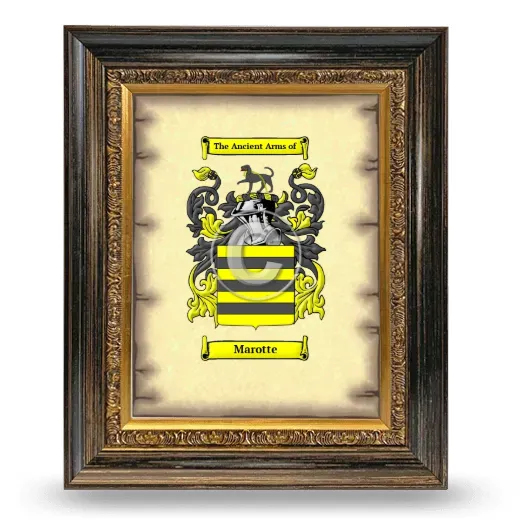 Marotte Coat of Arms Framed - Heirloom
