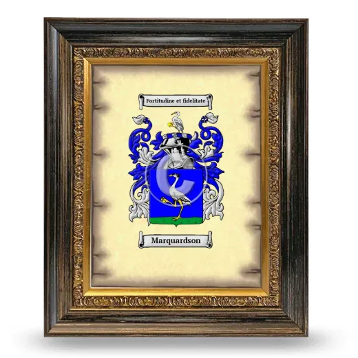 Marquardson Coat of Arms Framed - Heirloom