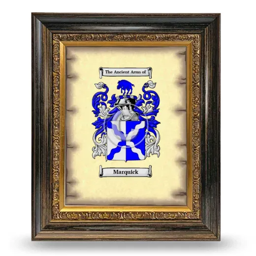 Marquick Coat of Arms Framed - Heirloom