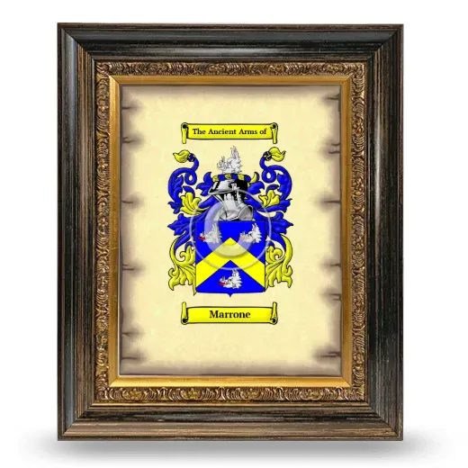 Marrone Coat of Arms Framed - Heirloom