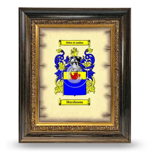 Marshoom Coat of Arms Framed - Heirloom