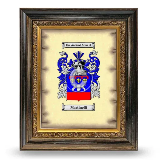 Martinelli Coat of Arms Framed - Heirloom