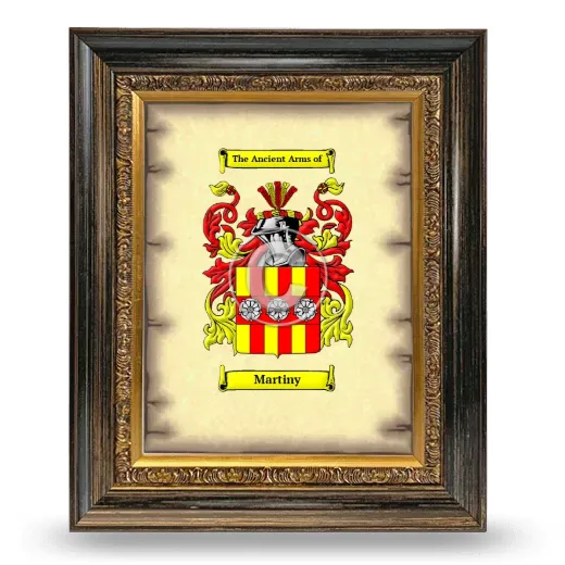Martiny Coat of Arms Framed - Heirloom