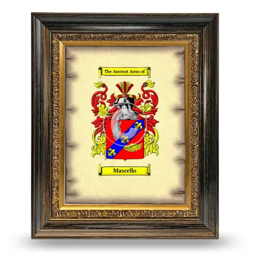 Mascello Coat of Arms Framed - Heirloom