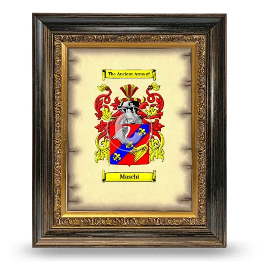 Maschi Coat of Arms Framed - Heirloom