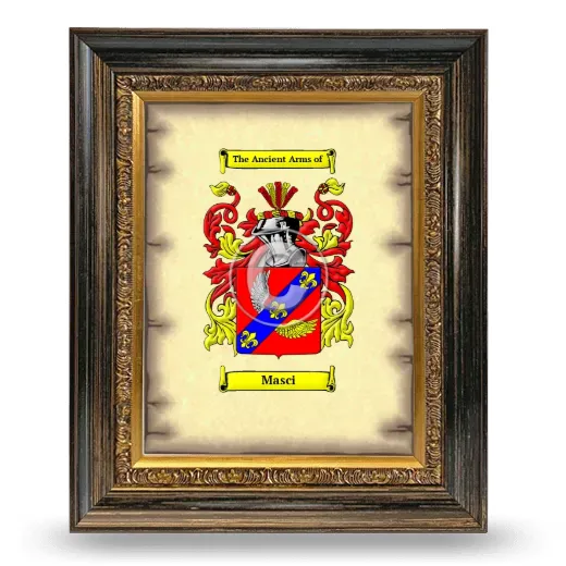 Masci Coat of Arms Framed - Heirloom