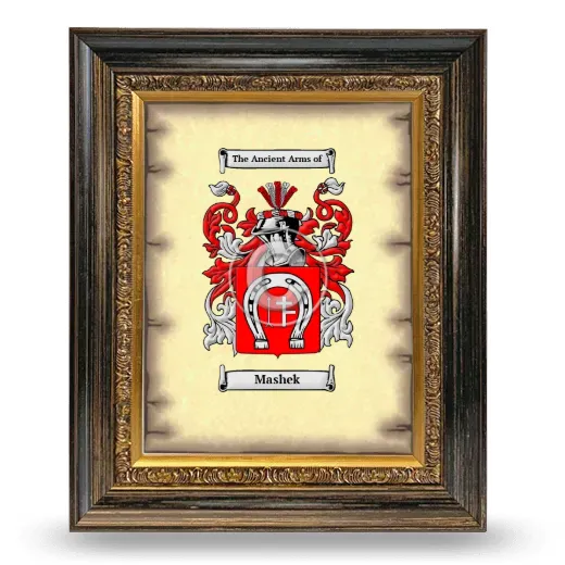 Mashek Coat of Arms Framed - Heirloom