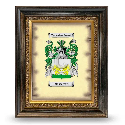 Massarotti Coat of Arms Framed - Heirloom