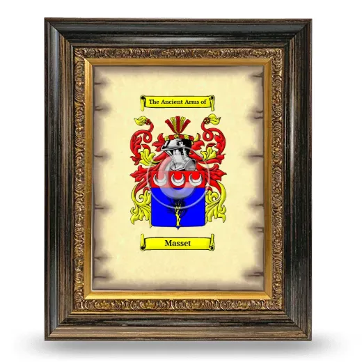 Masset Coat of Arms Framed - Heirloom