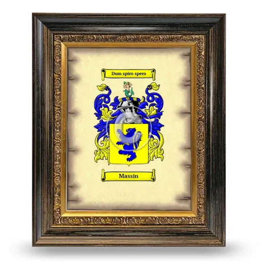 Massin Coat of Arms Framed - Heirloom