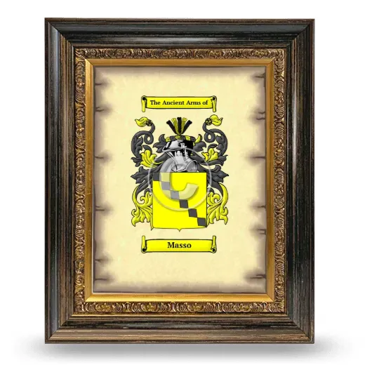 Masso Coat of Arms Framed - Heirloom