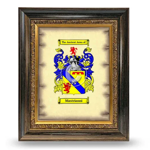 Mastrianni Coat of Arms Framed - Heirloom