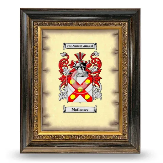 Matheney Coat of Arms Framed - Heirloom