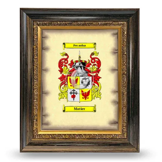 Matier Coat of Arms Framed - Heirloom